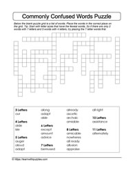 Commonly Confused Words Puzzle 03